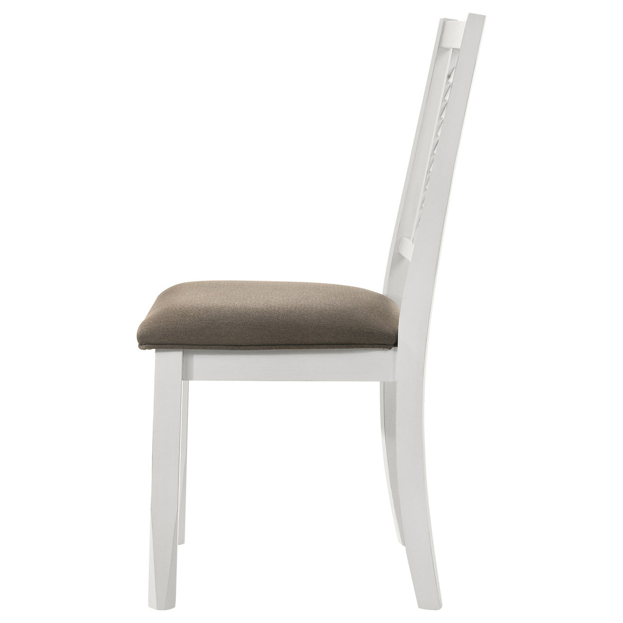 Appleton Ladder Back Dining Side Chair White and Brown (Set of 2)