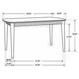 Partridge 5-piece Rectangular Counter Height Dining Set Natural Sheesham and Camel