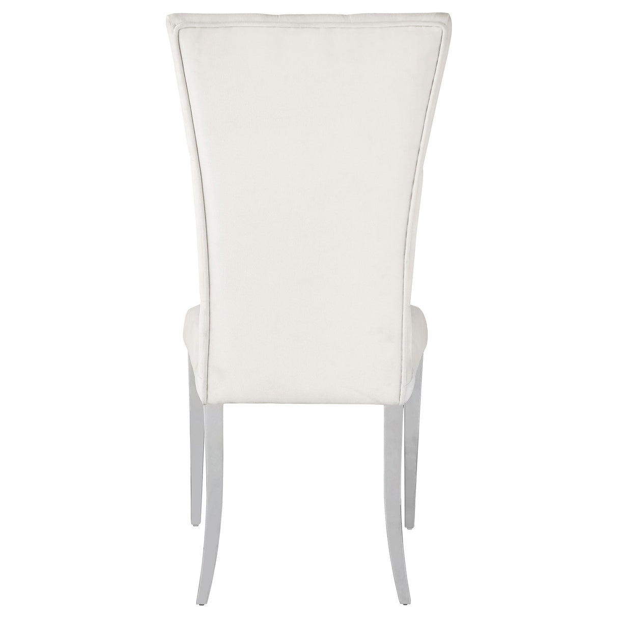 Kerwin Tufted Upholstered Side Chair (Set of 2) White and Chrome