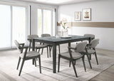 Stevie 5-piece Rectangular Dining Set Grey and Black