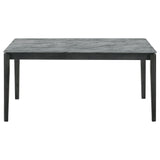 Stevie Rectangular Faux Marble Top Dining Table Grey and Black