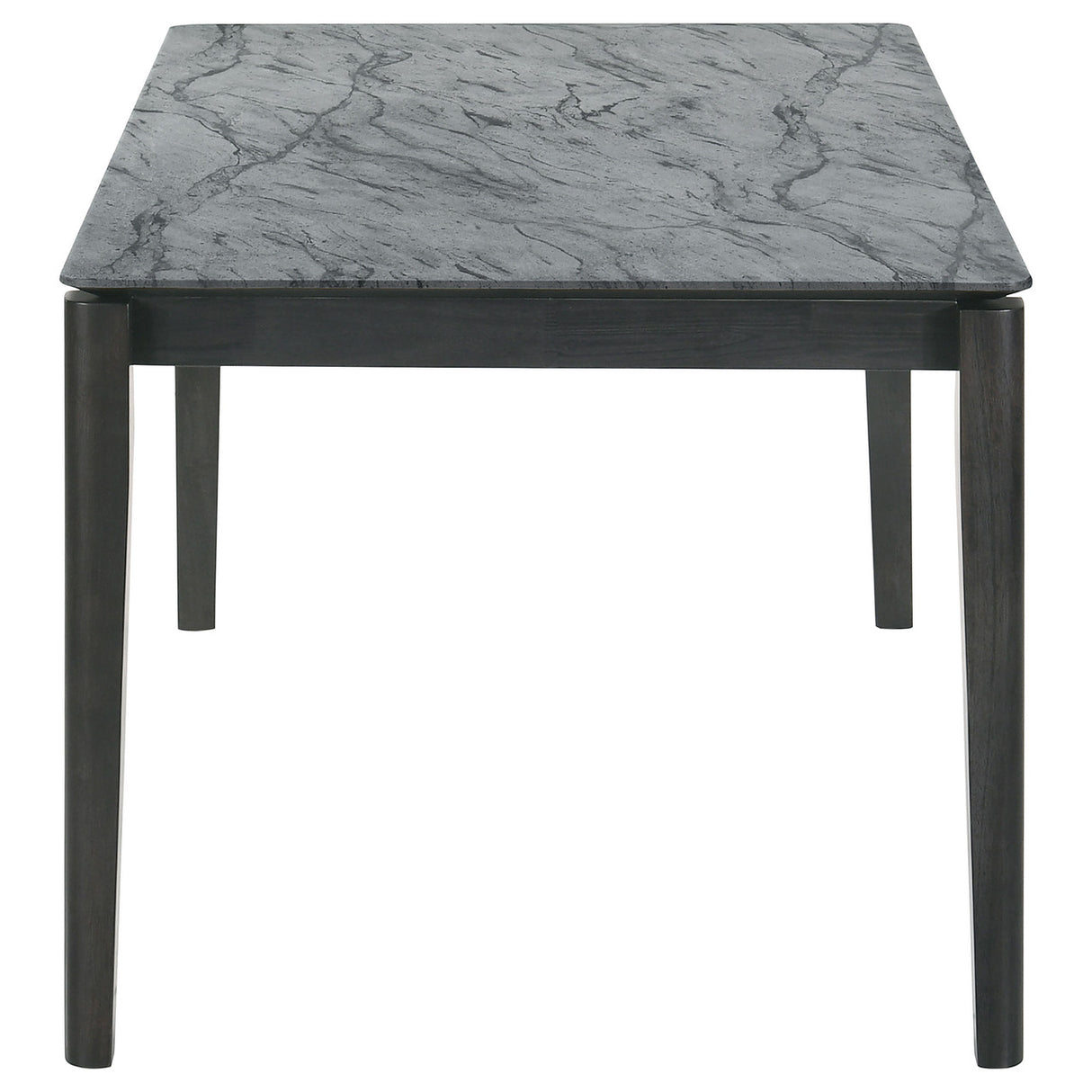 Stevie Rectangular Faux Marble Top Dining Table Grey and Black