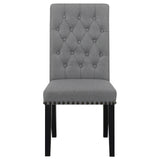 Alana Upholstered Tufted Side Chairs with Nailhead Trim (Set of 2)