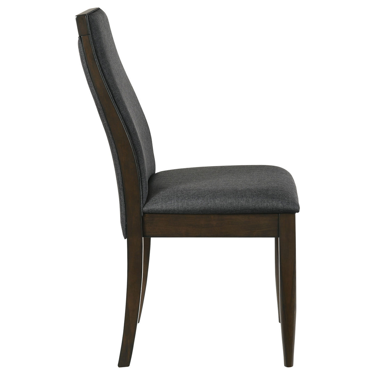 Wes Upholstered Side Chair (Set of 2) Grey and Dark Walnut