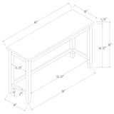 Toby Rectangular Marble Top Counter Height Table Espresso and White