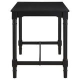 Martina 5-piece Rectangular Spindle Leg Counter Height Dining Set Oatmeal and Black