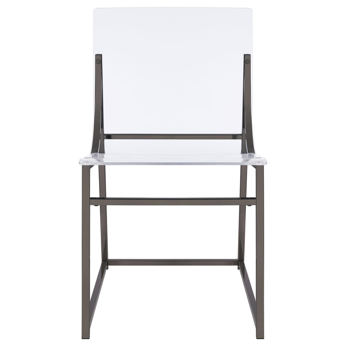 Adino Acrylic Dining Side Chair Clear and Black Nickel (Set of 2)