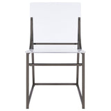 Adino Acrylic Dining Side Chair Clear and Black Nickel (Set of 2)