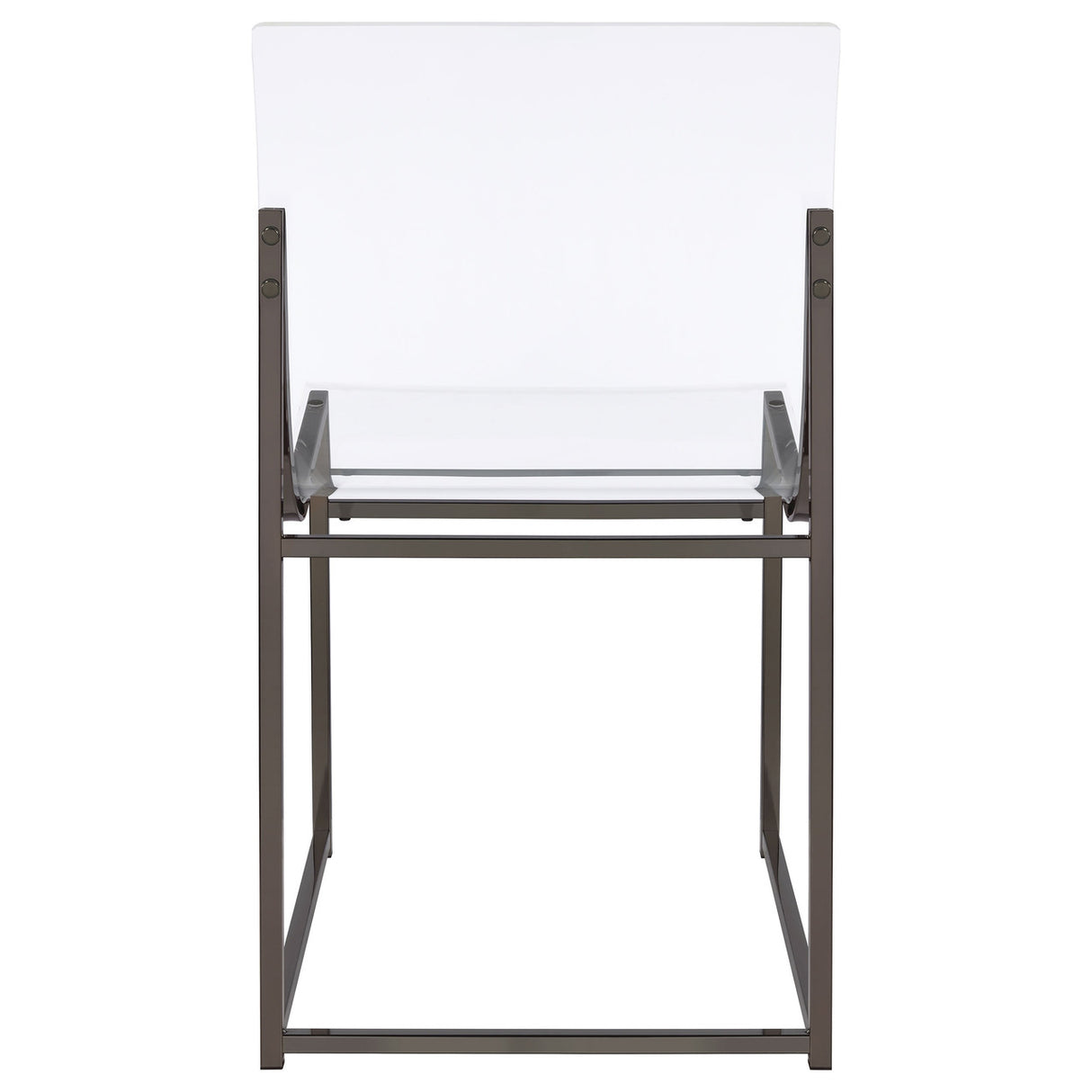 Adino Acrylic Dining Side Chair Clear and Black Nickel (Set of 2)