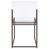 Adino Acrylic Dining Side Chair Clear and Black Nickel (Set of 2)