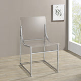 Adino Acrylic Dining Side Chair Clear and Chrome (Set of 2)