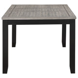 Elodie 7-piece Dining Table Set with Extension Leaf Grey and Black