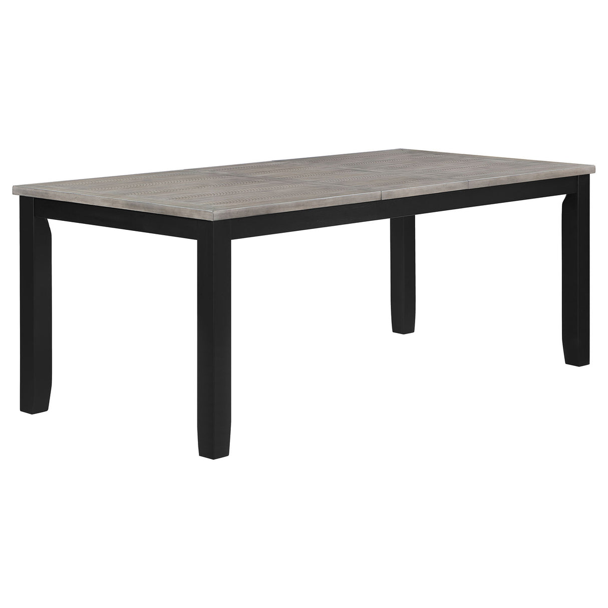 Elodie Rectangular Dining Table with Extension Grey and Black