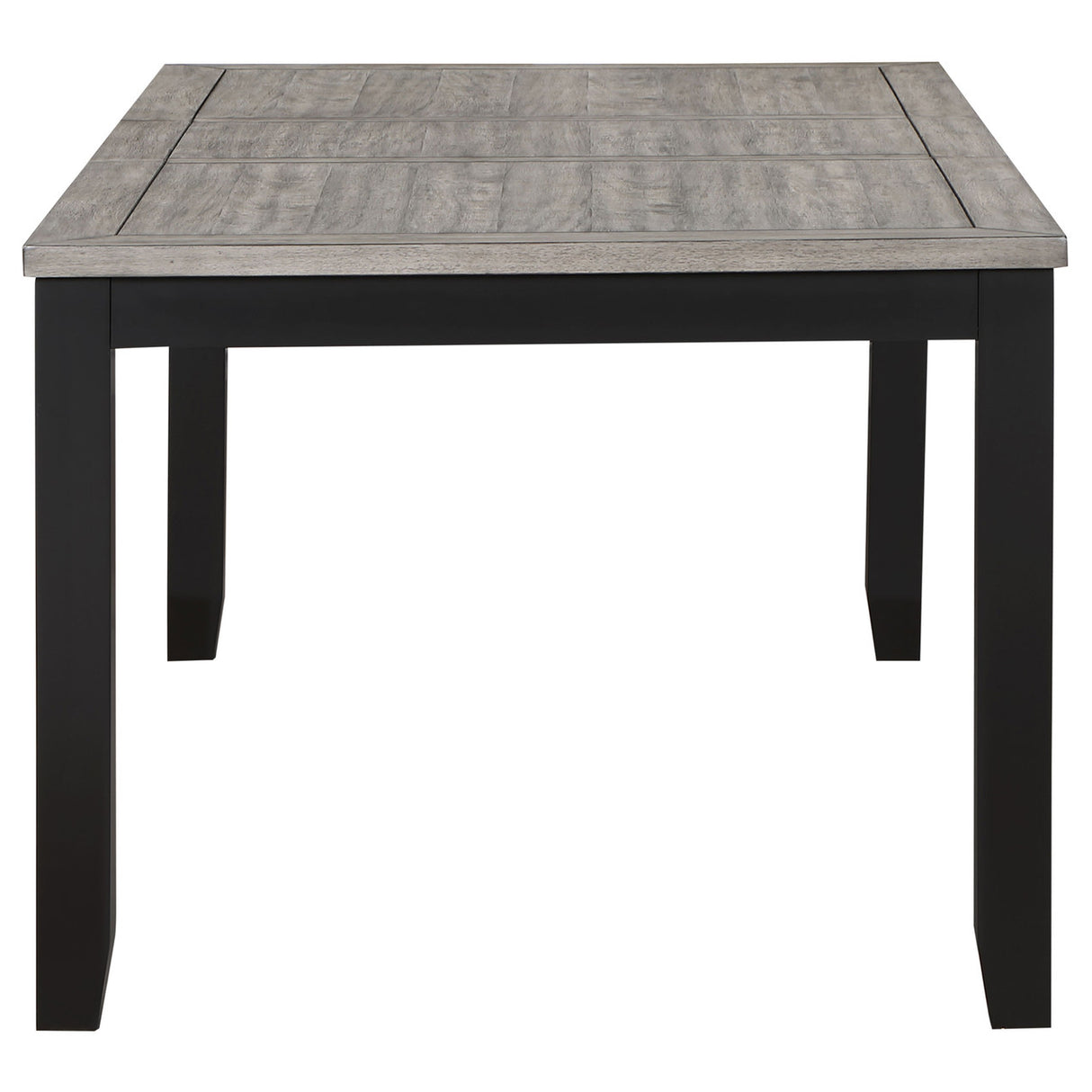 Elodie Rectangular Dining Table with Extension Grey and Black