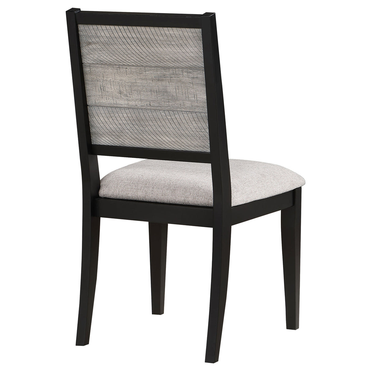 Elodie Upholstered Padded Seat Dining Side Chair Dove Grey and Black (Set of 2)