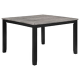 Elodie 5-piece Counter Height Dining Table Set with Extension Leaf Grey and Black