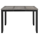 Elodie 5-piece Counter Height Dining Table Set with Extension Leaf Grey and Black