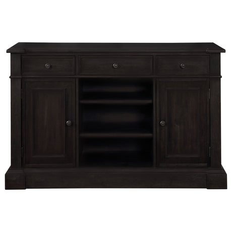 Phelps 2-door Rectangular Server Antique Noir