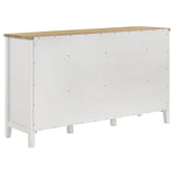 Hollis 2-door Dining Sideboard with Drawers Brown and White