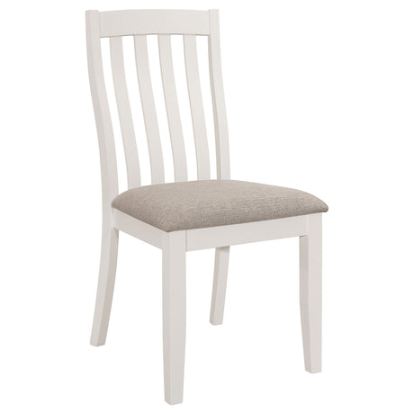 Nogales Vertical Slat Back Dining Side Chair Off White (Set of 2)