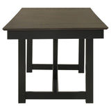 Malia Rectangular Dining Table with Refractory Extension Leaf Black