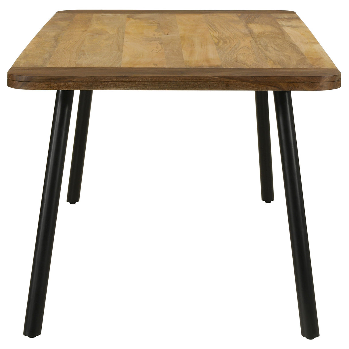 Maverick Rectangular Tapered Legs Dining Table Natural Mango and Black