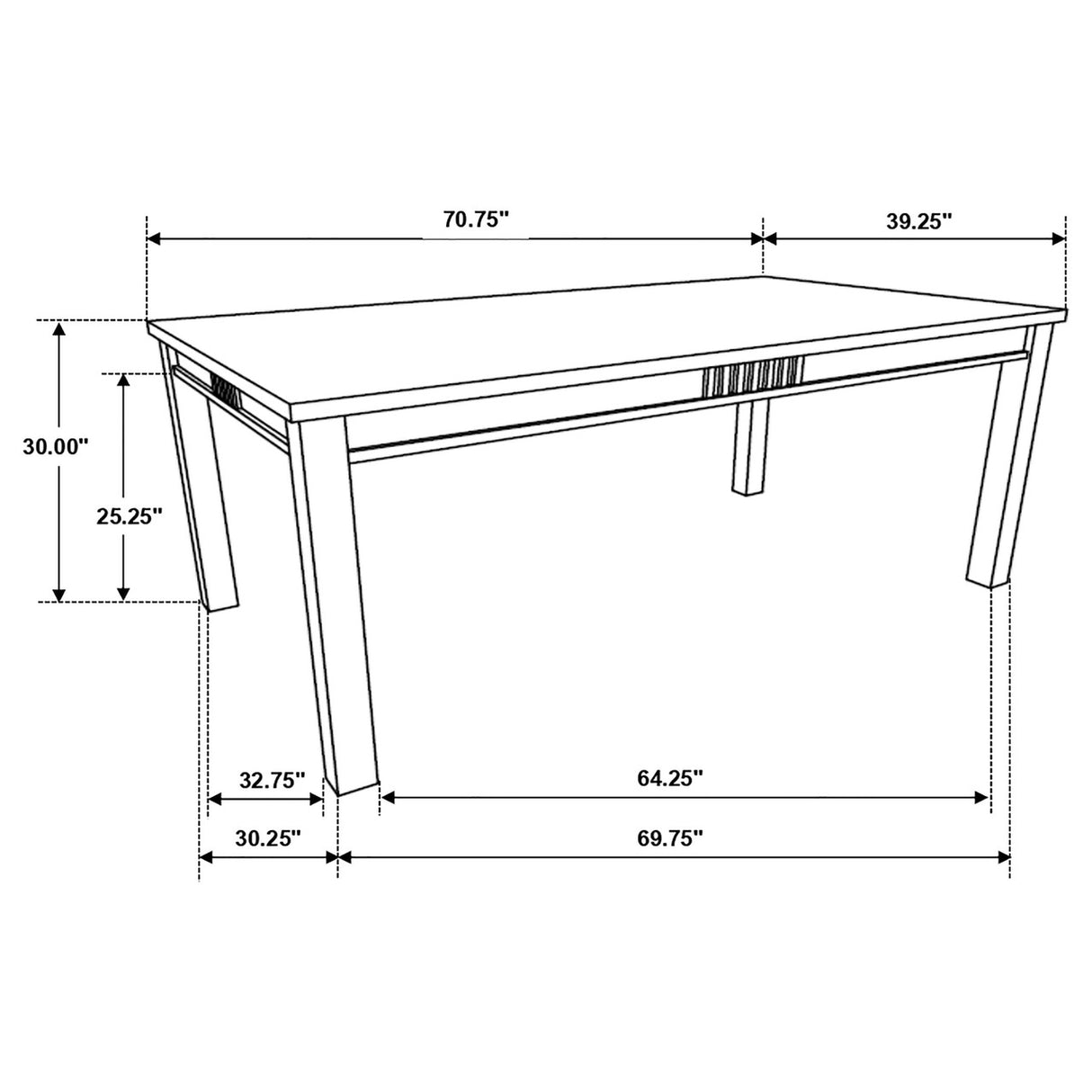 Marbrisa 5-piece Rectangular Dining Table Set Matte Black