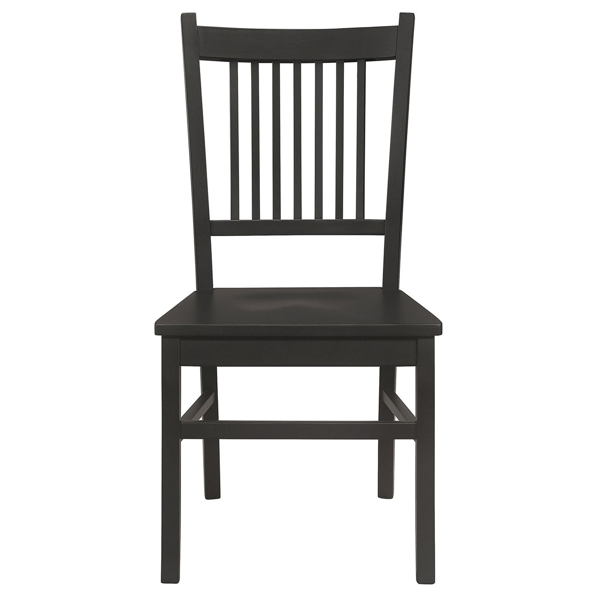 Marbrisa Slat Back Dining Side Chair Matte Black (Set of 2)