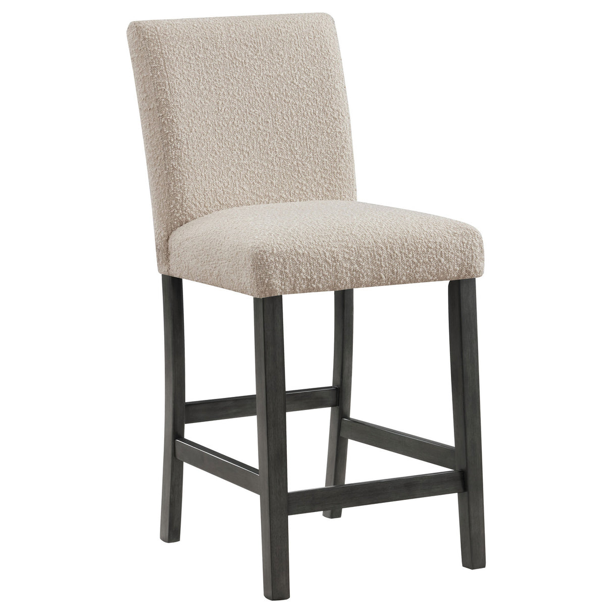 Alba Boucle Upholstered Counter Height Dining Chair Beige and Charcoal Grey (Set of 2)