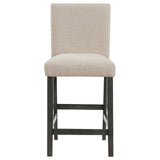 Alba Boucle Upholstered Counter Height Dining Chair Beige and Charcoal Grey (Set of 2)