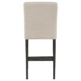 Alba Boucle Upholstered Counter Height Dining Chair Beige and Charcoal Grey (Set of 2)