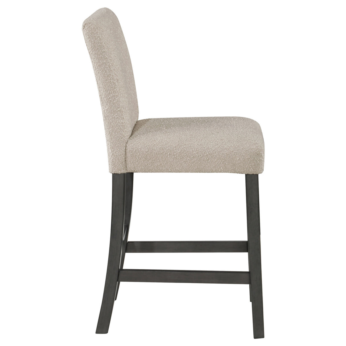 Alba Boucle Upholstered Counter Height Dining Chair Beige and Charcoal Grey (Set of 2)