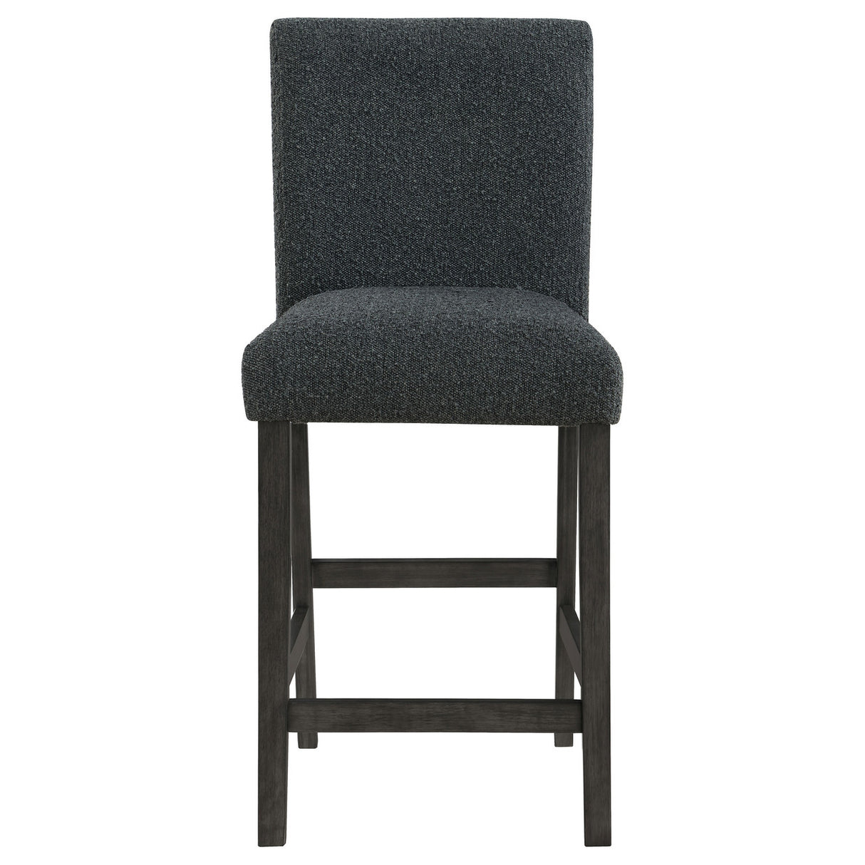 Alba Boucle Upholstered Counter Height Dining Chair Black and Charcoal Grey (Set of 2)