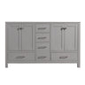 Bathroom Vanity without Top and Sink with Soft Close Doors and Drawers in Gray