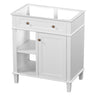 White 30" Bathroom Vanity without Sink, Bathroom Cabinet Base Only