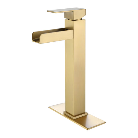 Square Raised Single Handle Waterfall Faucet