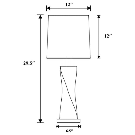 Accent Contemporary Antique Silver Table Lamp