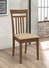 Robles 5-piece Dining Set Chestnut and Tan