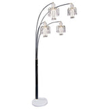 Maisel Floor Lamp with 4 Staggered Shades Black