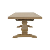 Florence Double Pedestal Dining Table Rustic Smoke