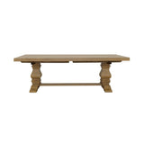 Florence Double Pedestal Dining Table Rustic Smoke