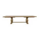 Florence Double Pedestal Dining Table Rustic Smoke