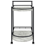 Desiree 2-tier Bar Cart with Casters Black