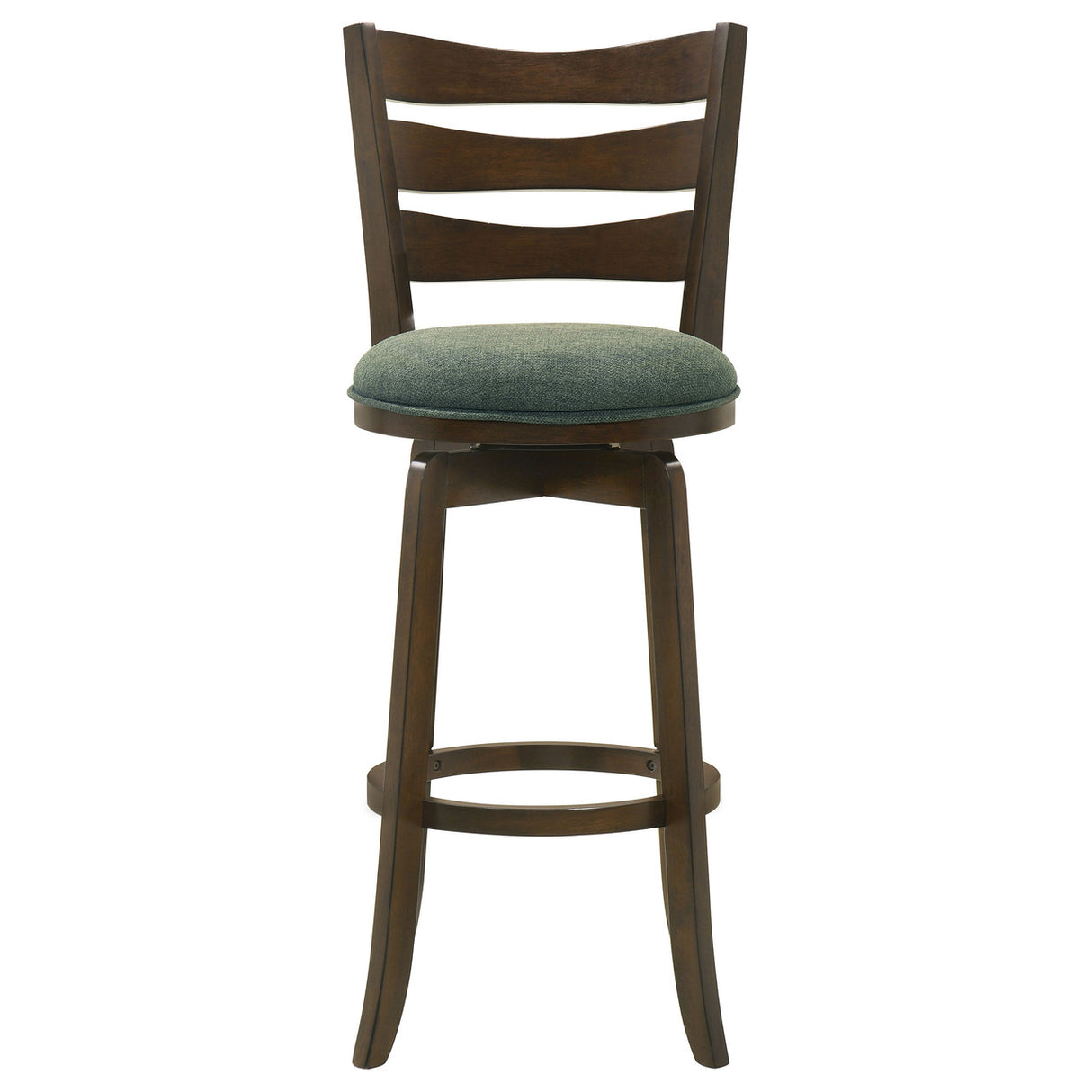 Murphy Ladder Back Pub Height Swivel Bar Stool Dark Cherry and Hunter Green