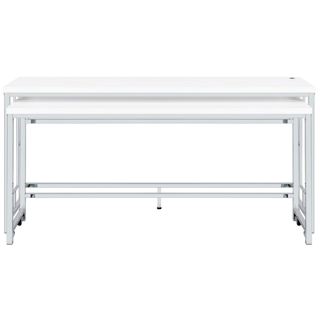 Jackson 5-piece Multipurpose Counter Height Table Set White and Chrome