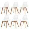 Dining Chairs 6 pcs White Plastic