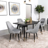 Zetta Rectangular Dining Table Black and Gold