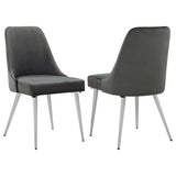 Cabianca Curved Back Side Chairs Grey (Set of 2)