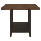 Sanford Round Counter Height Table with Drop Leaf Cinnamon and Espresso