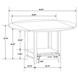 Sanford Round Counter Height Table with Drop Leaf Cinnamon and Espresso